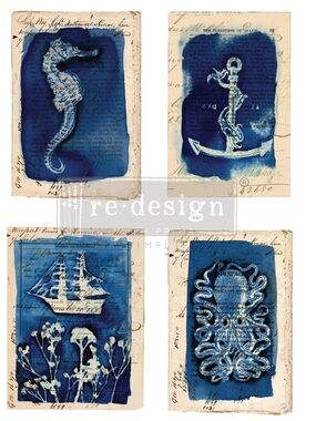 Redesign with Prima Decor Transfer | SEAHORSE | RARE (retired) | 22” x 32”